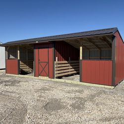 12ft.x30ft. Run-in Shed With Center Tackroom 