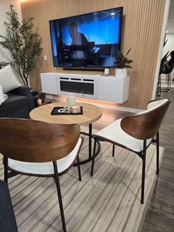 2 Genuine Leather Dining Chairs – $150