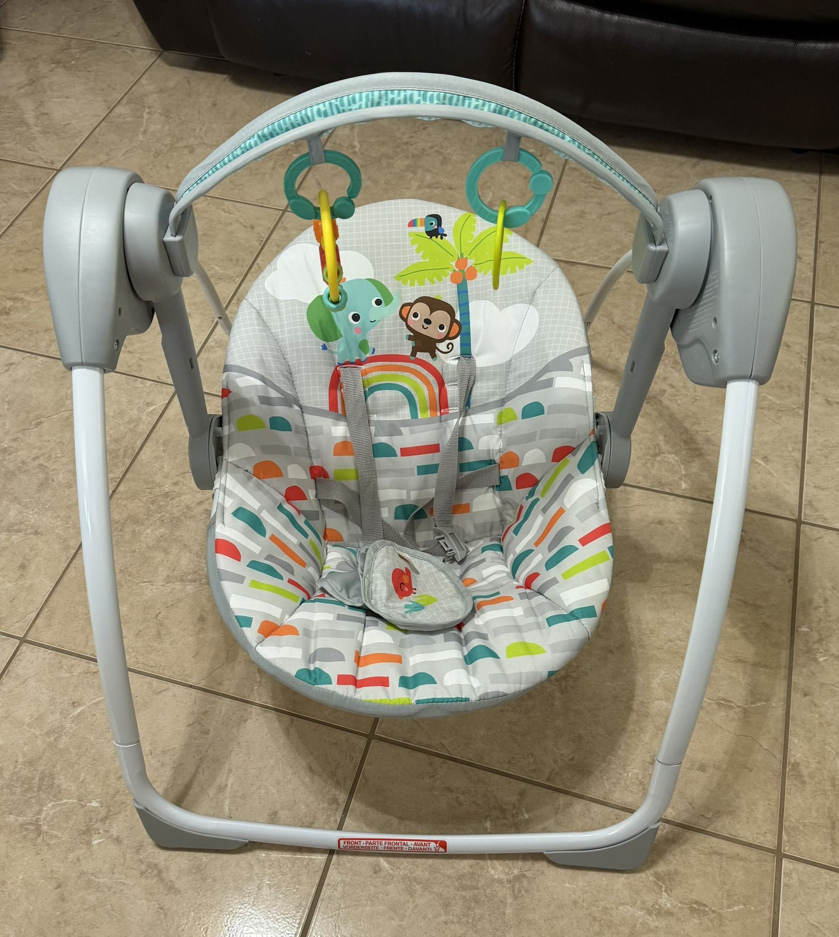 Bright Starts Playful Paradise Portable Compact Baby Swing