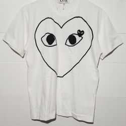 PDG PLAY come Des Garcons mens shirt double heart size Medium