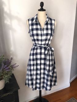 Size 6 Banana Republic black and white  Gingham dress