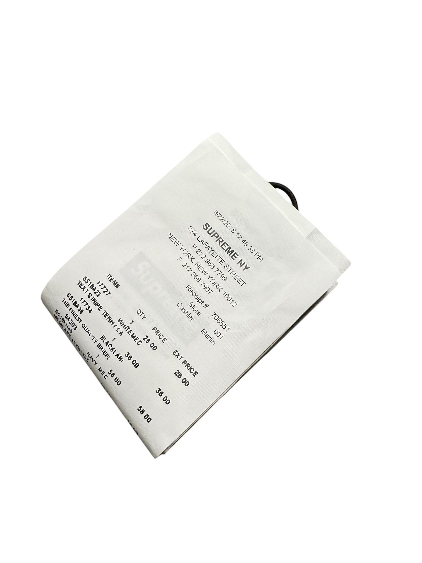 Supreme x Maison Margiela Receipt Wallet