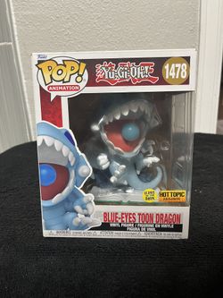 Funko #1478 Yu-Gi-Oh! Pop! Super Blue-Eyes Toon Dragon (Glow In The Dark)Vinyl Figure Hot Topic Exclusive