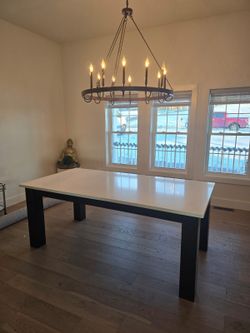 Custom Built Table with Quartz Countertop