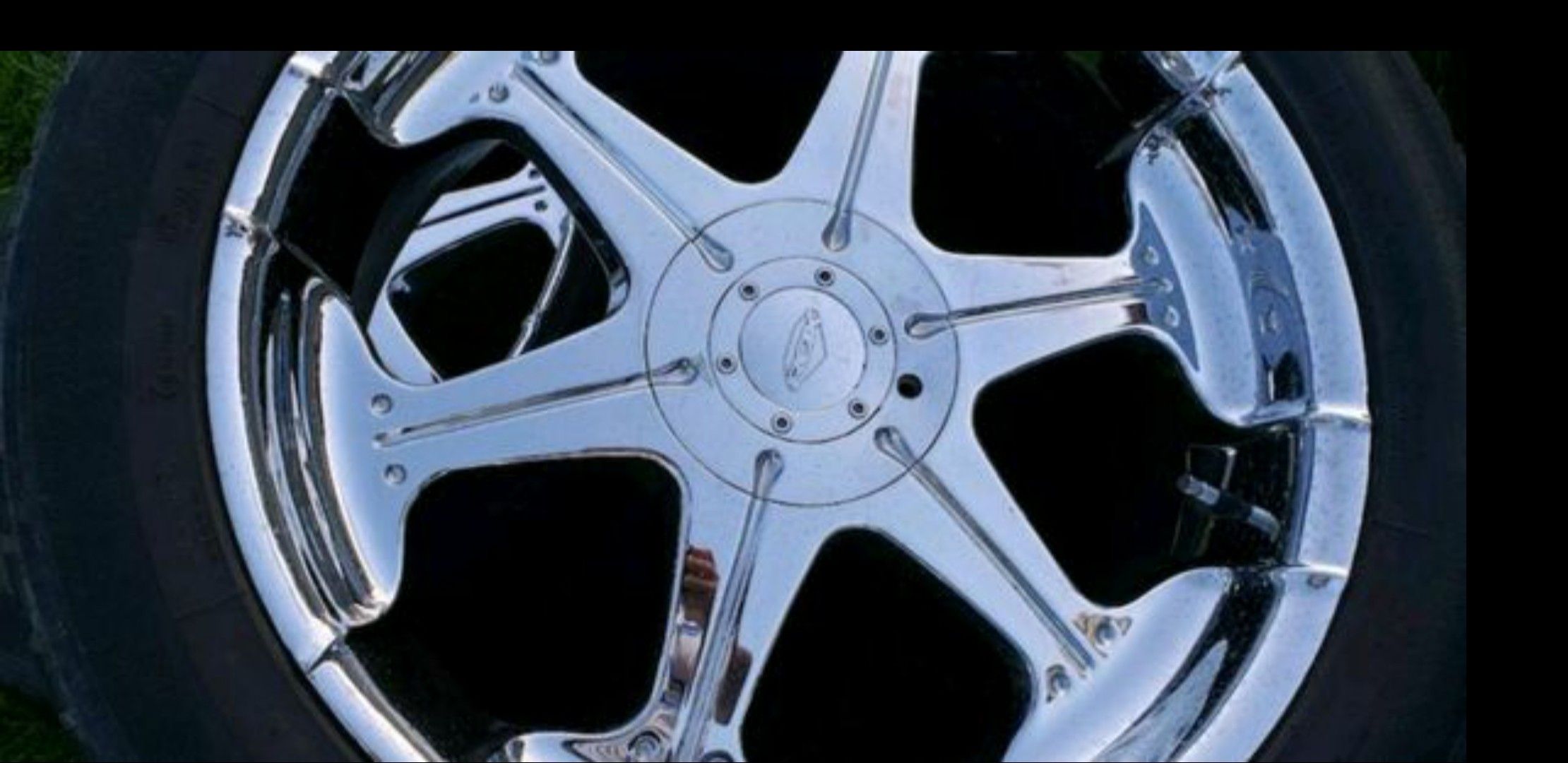 ROX 22'' x 9.5 chrome rims wheels Tahoe Yukon escalade