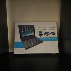 Wireless Bluetooth Keyboard for iPad – Colorful Backlight