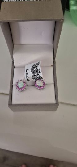 Opal stud earrings