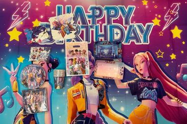 Huntrix k pop demon hunters birthday party supplies.