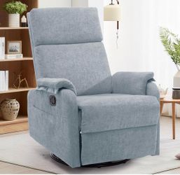 Recliner Chair, Swivel Rocking Recliner Chair for Adults, Glider Rocking Chair, Small Nursery Chair Recliner for Living Room, Reclining Chair with Mod