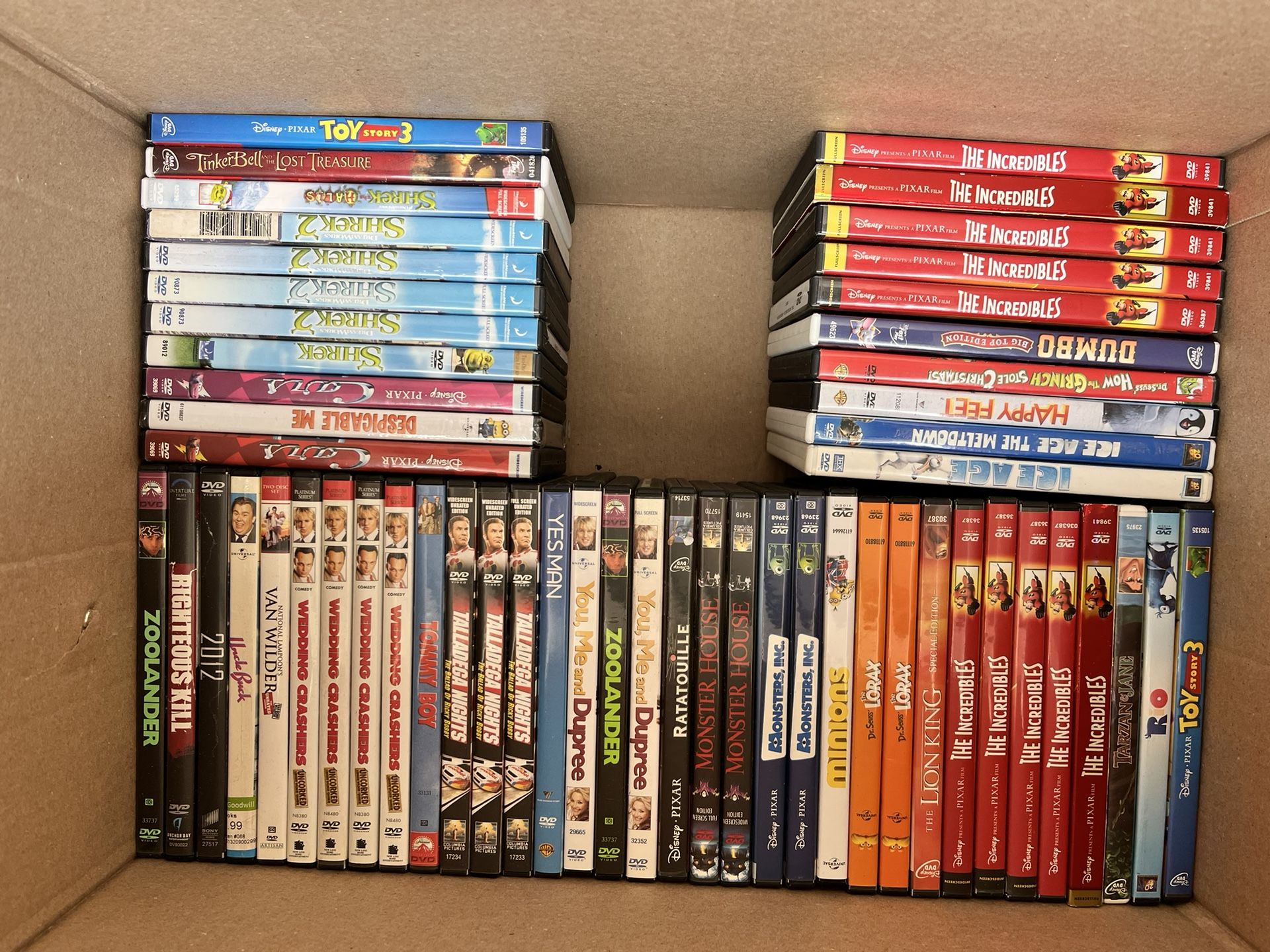 550+ DVDs