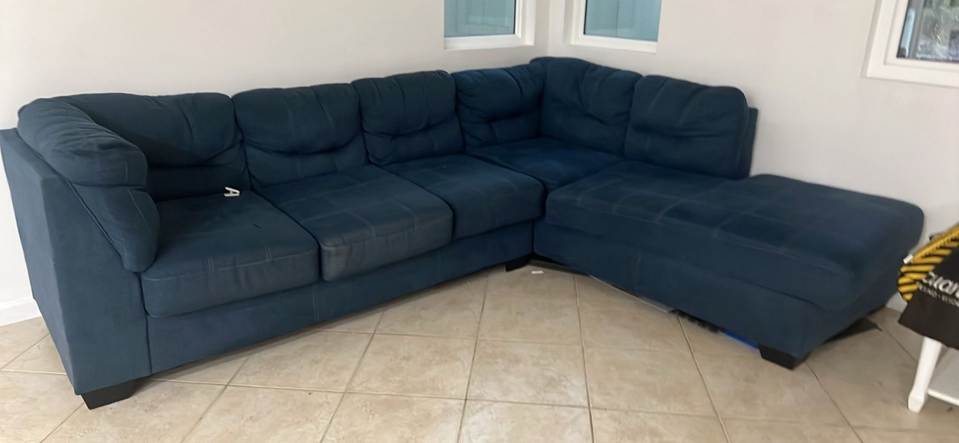 Blue Denim Sectional Sofa