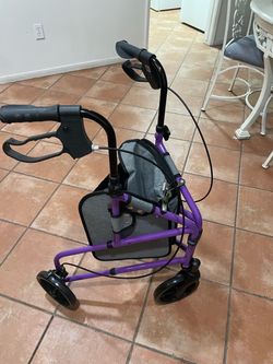 3-Wheel Rollator Walker with Bag