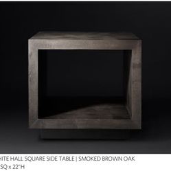 Restoration Hardware White Hall Square Side Table