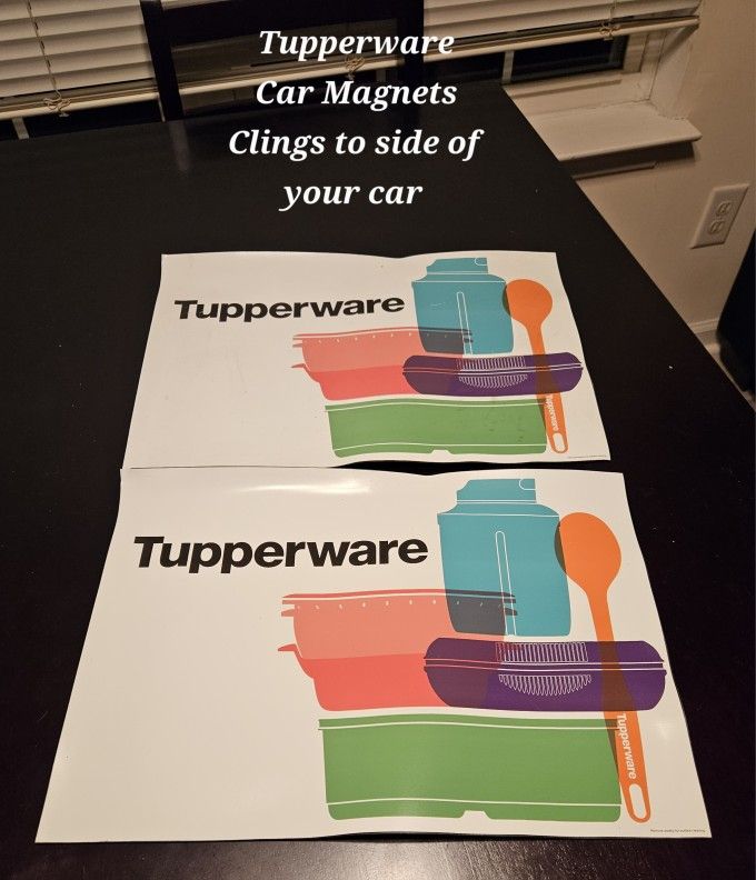 Tupperware Car Magnet Set Of 2