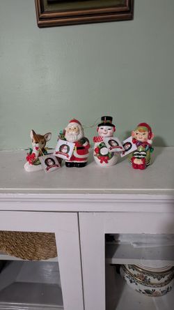 Mr. Christmas Follow the Magic Light Up Ceramic Christmas Tree Ornaments Set 4