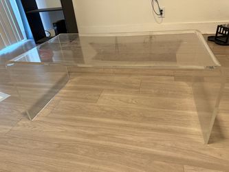 Clear coffee table
