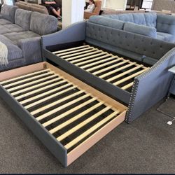 Gray Twin Daybed Frame With Trundle *$10 Down*