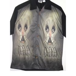 Rietveld USA Heavy Hula Button Camp Luau Beach Surf Shirt (2XL).