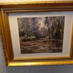 CLAUDE MONET ART REPRODUCTION 1905 BRIDGE OVER THE WATER LILY POND