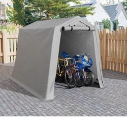 outdoor storage shed bike carport