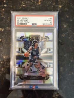 2023 SELECT JA MORANT SILVER PRIZM PSA 10 (POP 3)