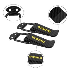 Brand New Universal Momo Carbon Fiber Car Bumper Trunk Fender Hatch Lids Quick Release Fastener