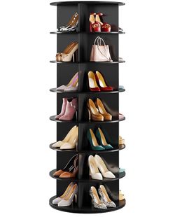 New black rotating shoe rack