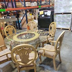 table set with 6 chairs