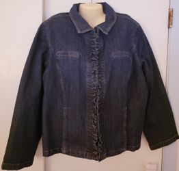Denim Jean Jacket Plus Size 2X Cotton Spandex blend