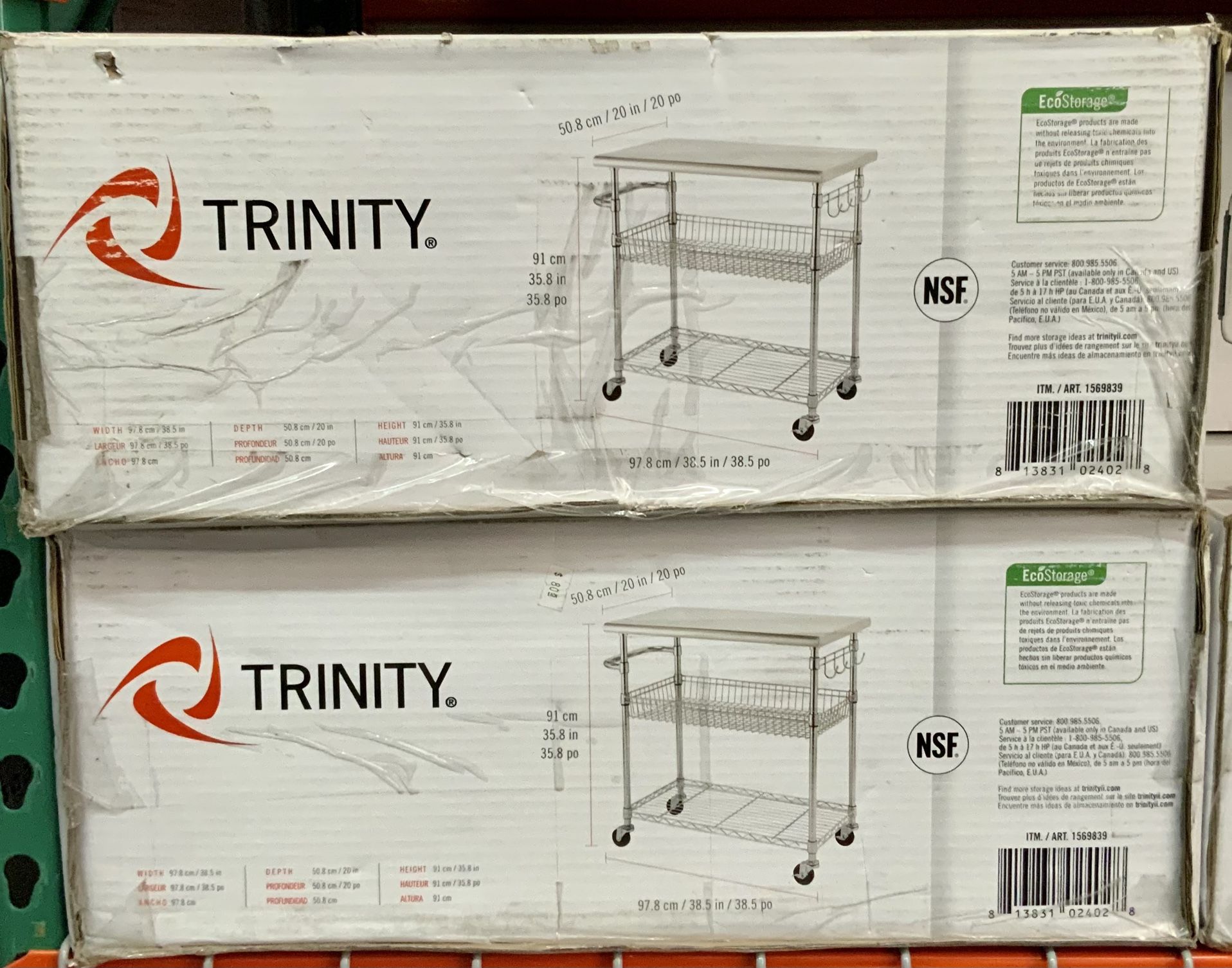 TRINITY EcoStorage Stainless Steel Kitchen Cart for Sale in Azalea Park