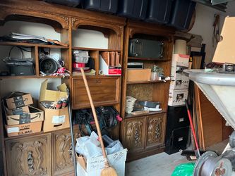 70s era, solid wood bookcases