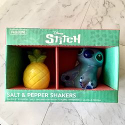 PALADONE Stitch & Pineapple Salt and Pepper Shakers Set. Ceramic