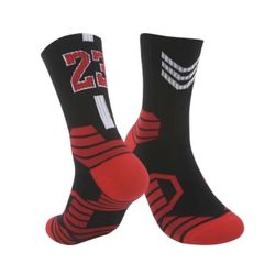 Black Professional Basketball Socks 