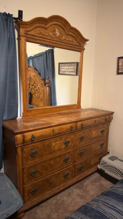 Dresser with mirror