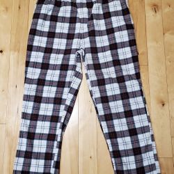 Wondershop Black & Red Plaid Fleece Pajama Pants (XXL)