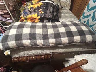Gray & white buffalo check long body pillow