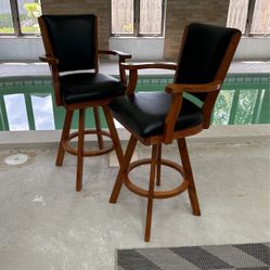 Two black Barstools 