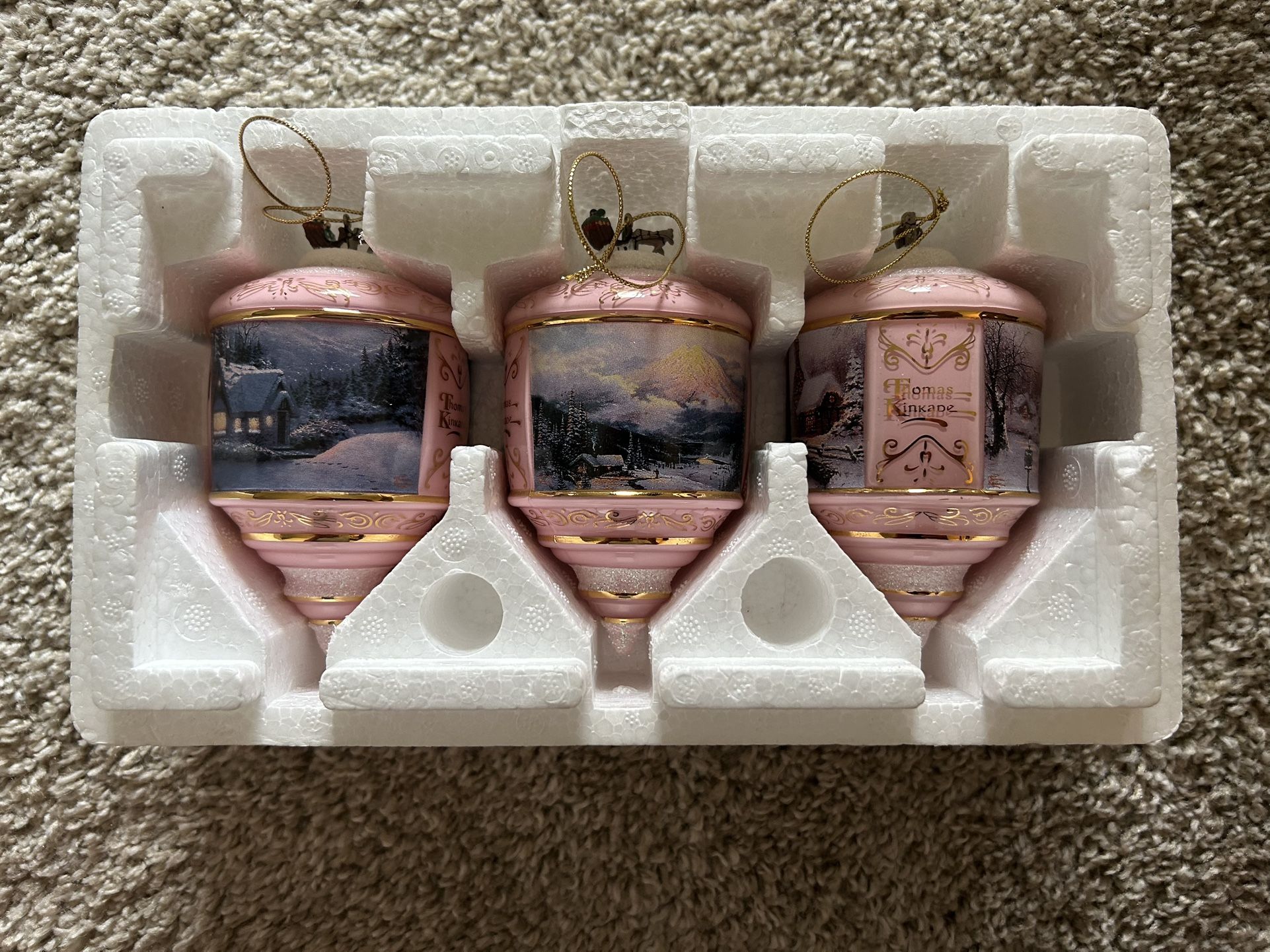 Bradford exchange Thomas Kinkade Ornaments