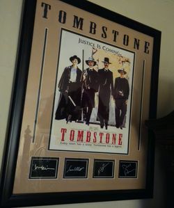 Authentic Hand Signed Tombstone Movie Poster . Jo