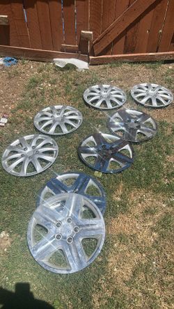 Set of 4 17" 5 Spoke Front and Rear Wheel Covers - Chrome