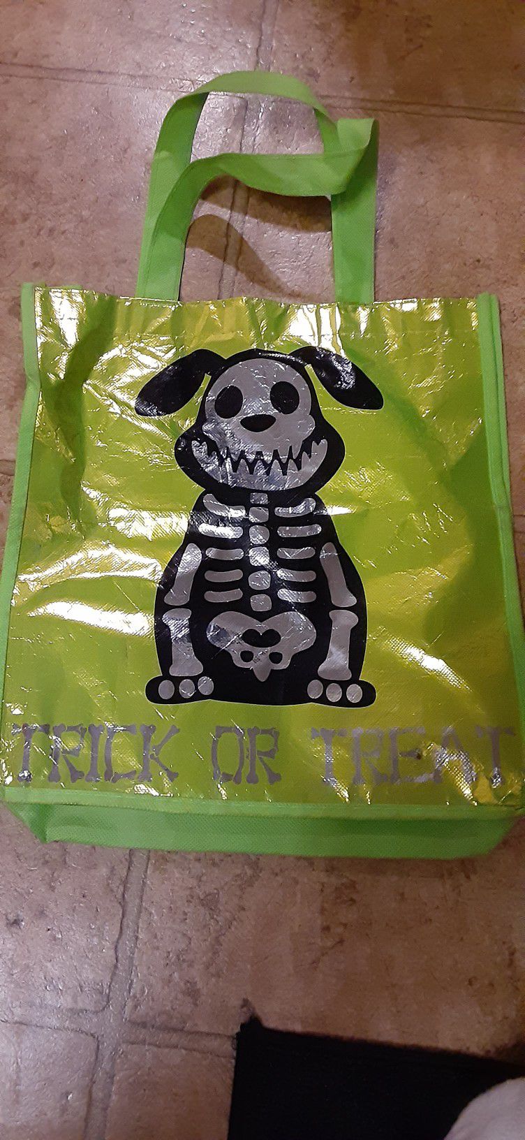 Dog Skeleton Halloween Bag Glows in the Dark