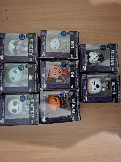🎃 Set of 8 Nightmare Before Christmas Mini Funkos – $38