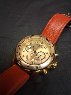 INVICTA PRO DIVER GOLD-TONE WITH RED STRAPS
