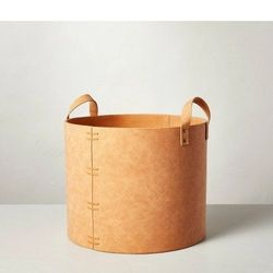 3 Magnolia Faux Leather Bins