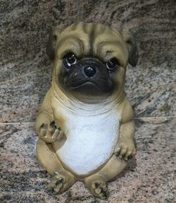 DWK Pug Dog Finger Flipping The Bird Figurine