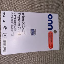 onn 256GB microSDXC Express Card Nintendo Switch 2 Compatible V30 A1 U3 800MB/s Read - New