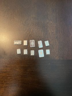 Lot Of 10 ( 1 Gram Bars ) .999 Fine Silver