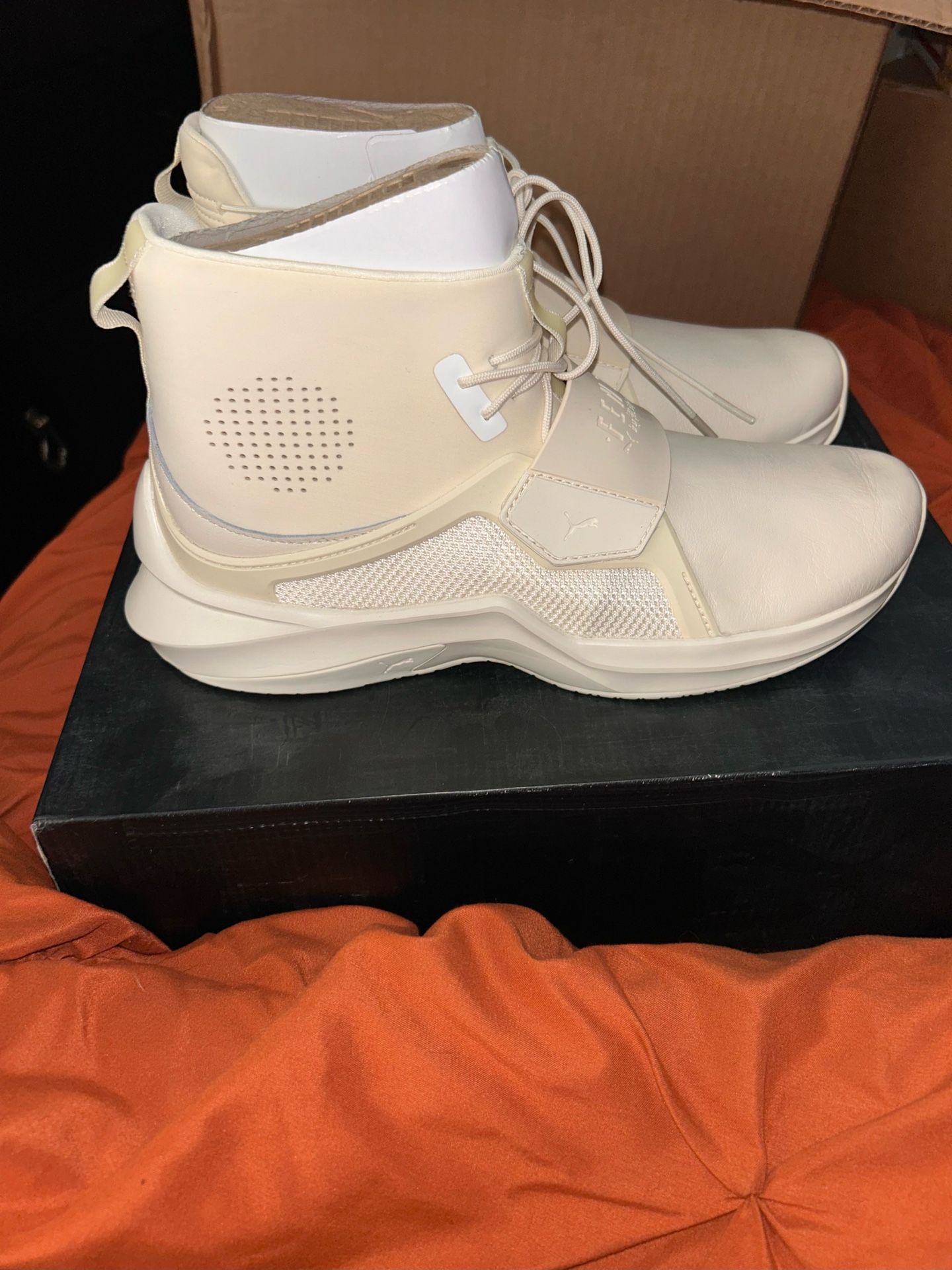 Size 9.5W- PUMA Fenty x Trainer High Whisper White