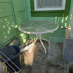 Glass Patio Table