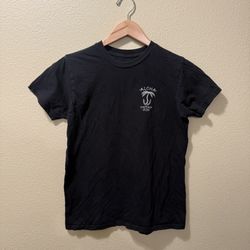 Men’s Small Captain Fin Co. Black Aloha Palm Tree Anchor Short Sleeve Shirt